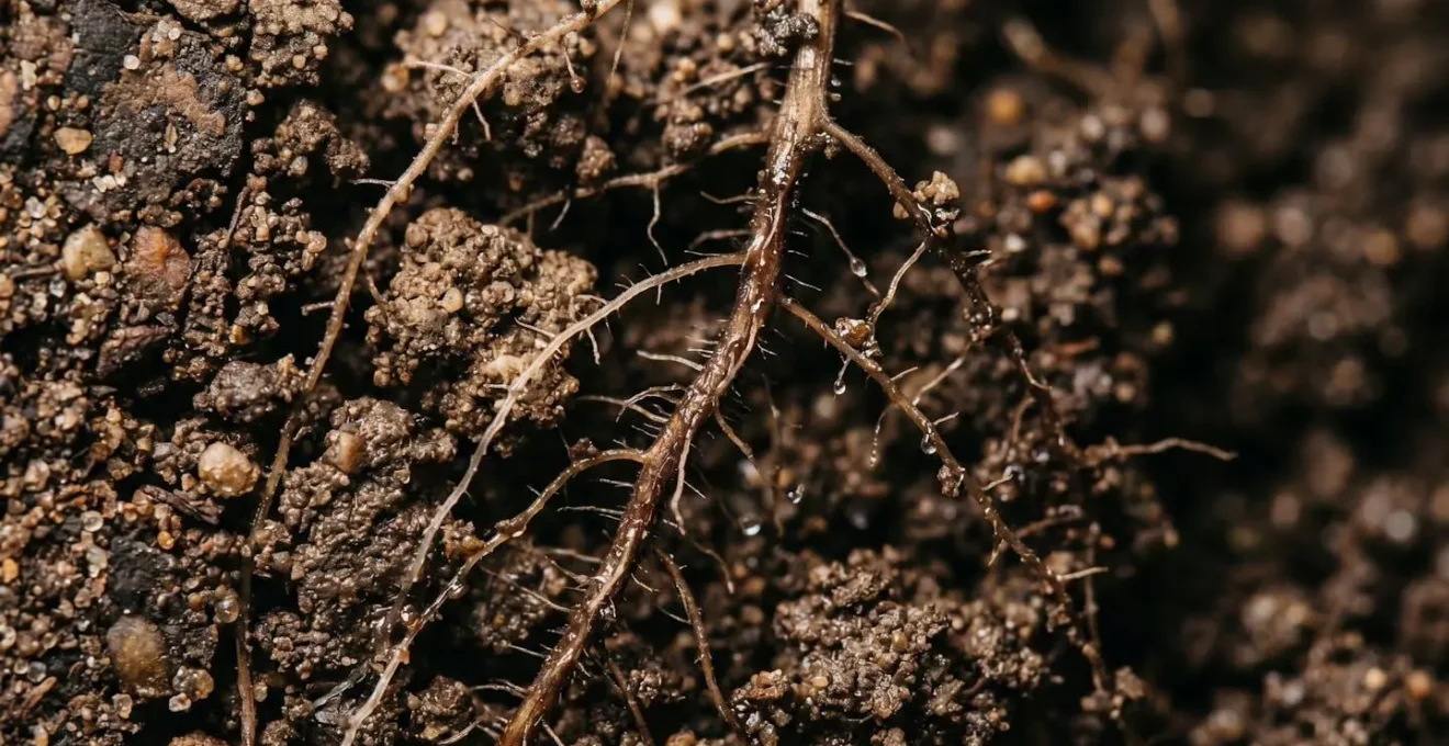 Mikroskopische Darstellung der chemischen Wechselwirkungen zwischen Pflanzenwurzeln im Boden
