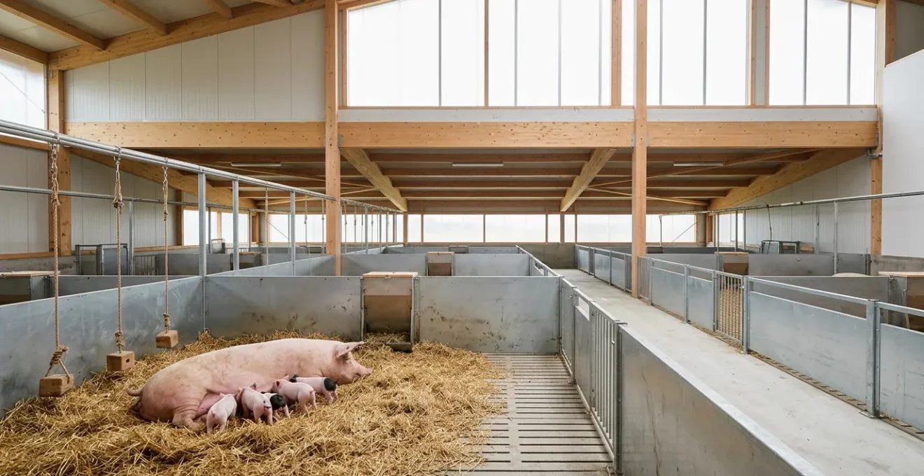 Moderne Sauenhaltung in Deutschland mit Fokus auf Tiergesundheit und nachhaltige Ferkelproduktion