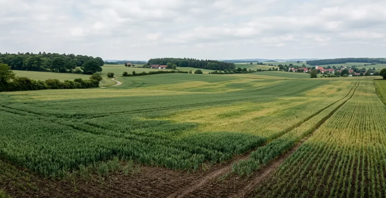 Moderne Präzisionslandwirtschaft mit teilflächenspezifischer Stickstoffdüngung auf deutschem Ackerschlag
