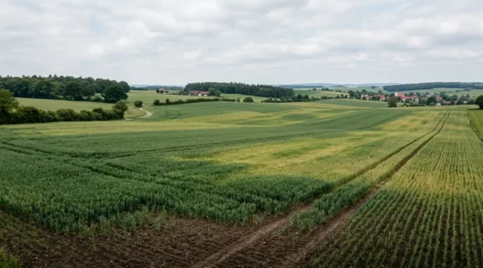 Moderne Präzisionslandwirtschaft mit teilflächenspezifischer Stickstoffdüngung auf deutschem Ackerschlag
